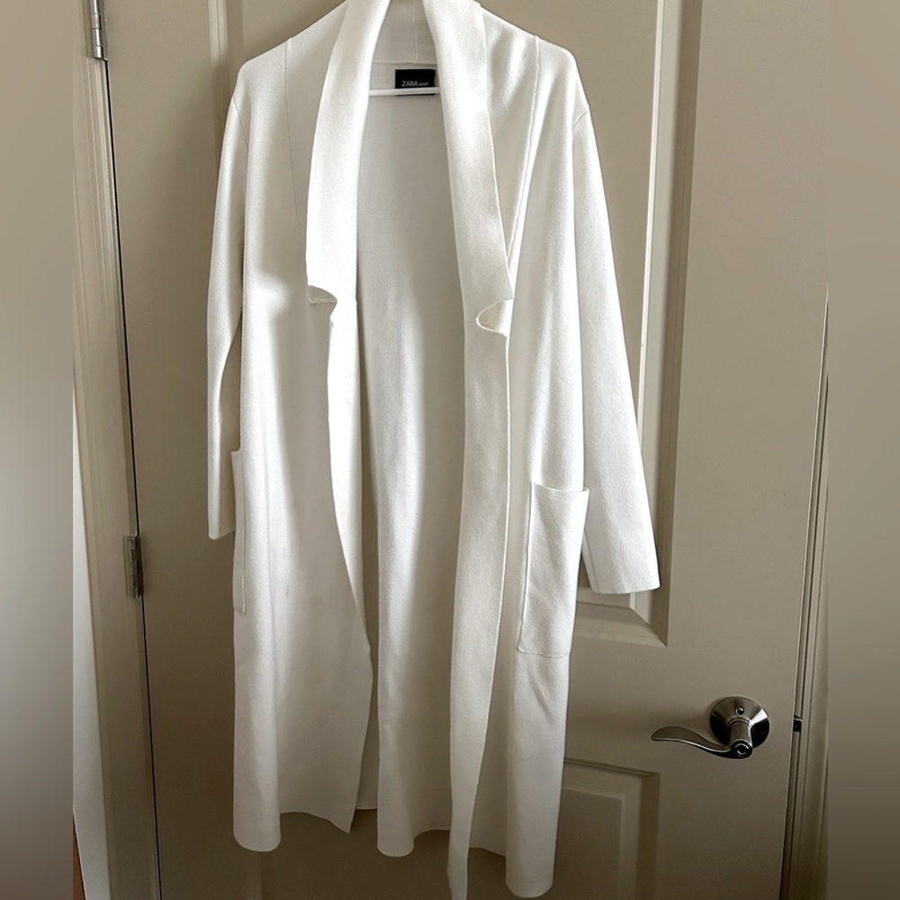 Zara white coat